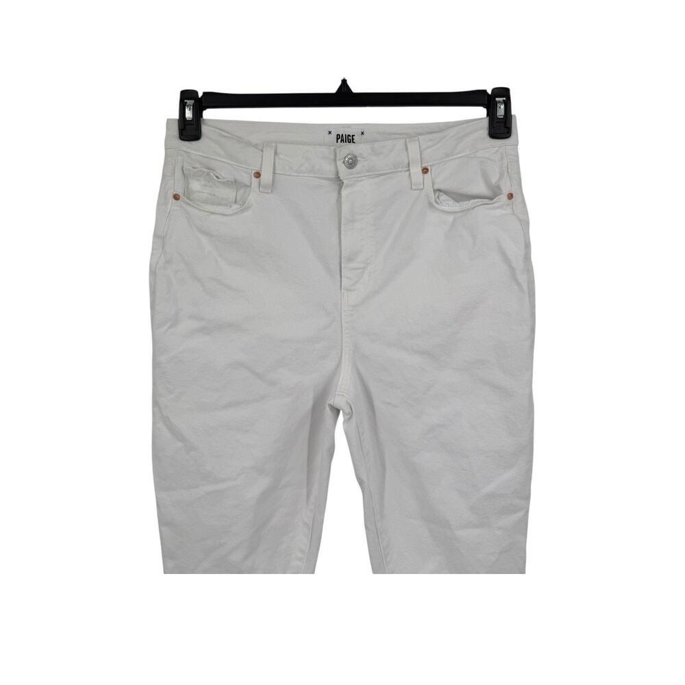 Paige Claudine Claudine Flared Ankle-Crop Jeans white size 32 - Picture 3 of 6